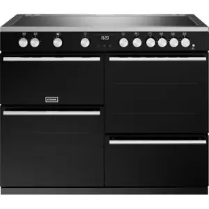 Stoves Precision Deluxe ST DX PREC D1100Ei RTY BK Electric Range Cooker with Induction Hob - Black - A Rated