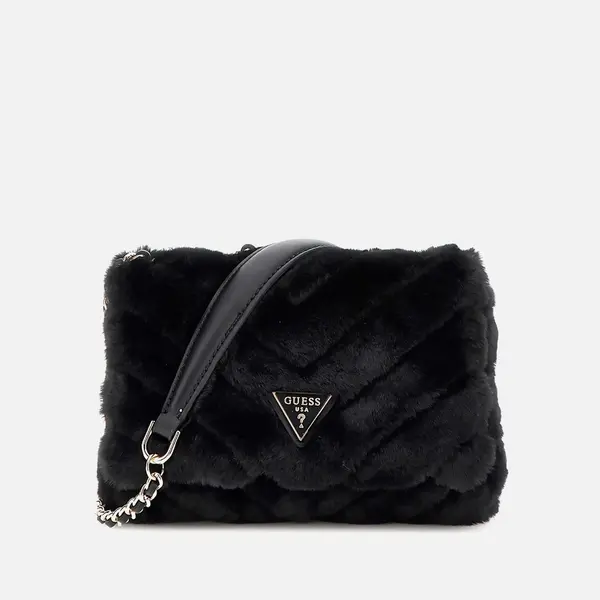 Guess Katine Mini Faux Fur Crossbody Bag