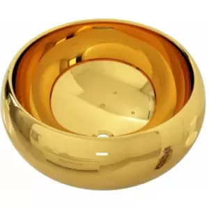 Wash Basin 40x15cm Ceramic Gold vidaXL - Gold