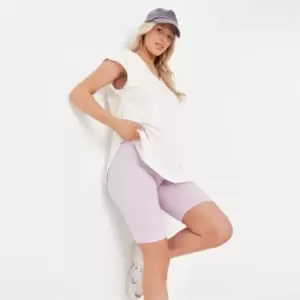 Missguided New Gen Mama Emb Cycling Short - Purple