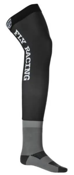 Fly Racing Knee Brace Sock Black Grey White S-M