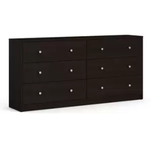 May Chest of 6 Drawers (3+3) in Coffee - Coffee