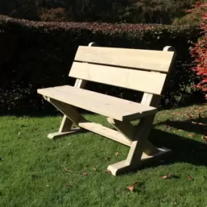 Hawthorn Aschcombe Outdoor Bench, Wood