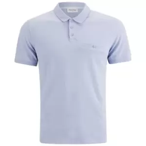 American Vintage Mens Pocket Detail Polo Shirt - Sky - M - Blue