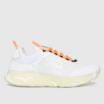 Nike White & Orange React Live Trainers Youth