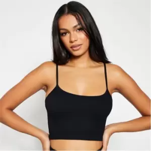 I Saw It First Seamless Ribbed Cami Crop Top - Black