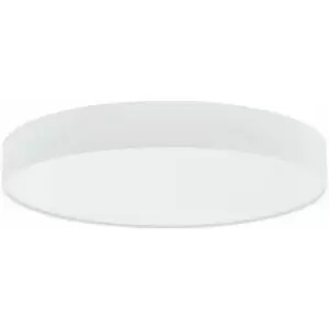 Flush Ceiling Light Colour White Shade White Fabric Plastic Bulb LED 60W