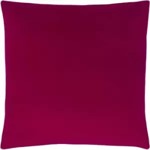 Evans Lichfield Sunningdale Velvet Cushion Cover (50cm x 50cm) (Cerise)