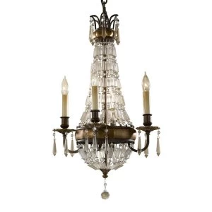 Chandelier 4 Light British Bronze Finish, E14