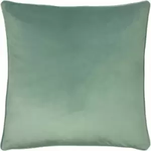 Evans Lichfield Opulence Velvet Piped Edge Cushion Cover, Eau De Nil, 55 x 55 Cm