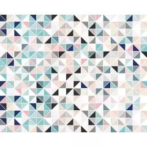 Origin Murals Geometry Blush & Jade - 3.5m x 2.8m