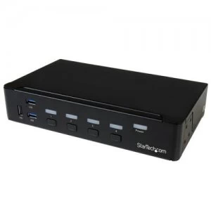 USB 3.0 4K 4 Port DisplayPort KVM Switch