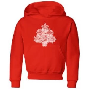 Marvel Shields Snowflakes Kids Christmas Hoodie - Red - 3-4 Years