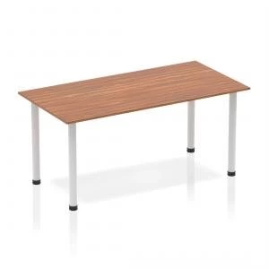 Trexus Straight Table Post Leg Silver 1400 Walnut Ref BF00185