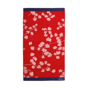 Joules Penzance Bath Towel, Red