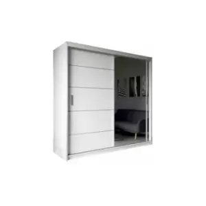 Modern Oyama Double Door Sliding Wardrobe 120cm - White