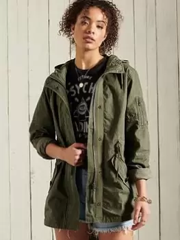 Superdry Field Parka - Green, Size 14, Women