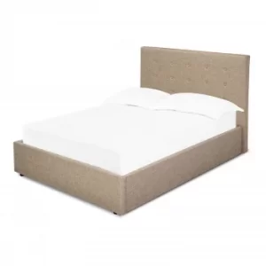 Luca Beige Double Bed WOOD, FABRIC