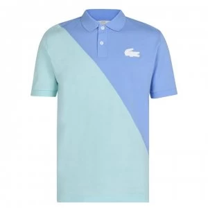 Lacoste Diagonal Colour Block Polo Shirt - Natti Blu UDR