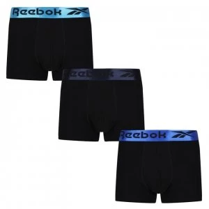 Reebok Clemons 3 Pack Trunks Mens - Black/Blue