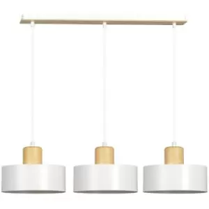 Emibig Torin White Bar Pendant Ceiling Light 3x E27