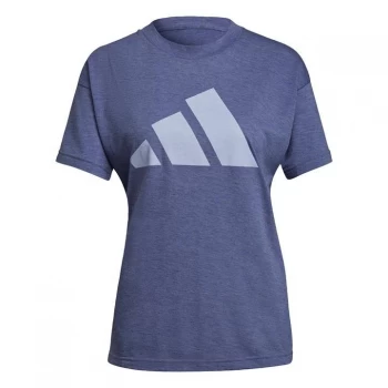 adidas 3Bar Winners Tee Ladies - Orbit Violet Mel