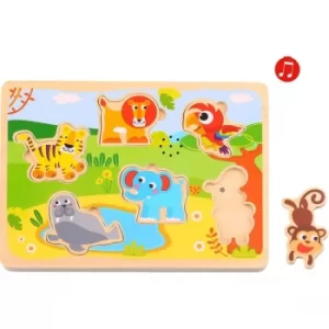 Wooden Animals Puzzle With Sound