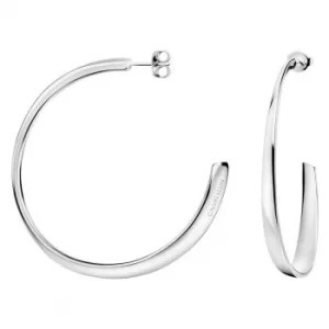 Calvin Klein Stainless Steel Groovy 3/4 Hoop Earrings