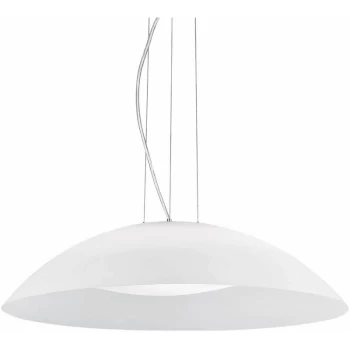 Ideal Lux Lighting - Ideal Lux Lena - 3 Light Dome Ceiling Pendant White, E27