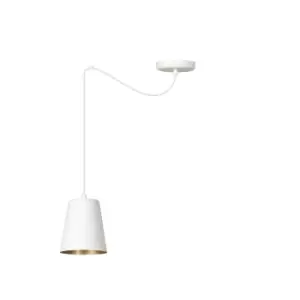 Emibig Link White/Gold Dome Pendant Ceiling Light 1x E27