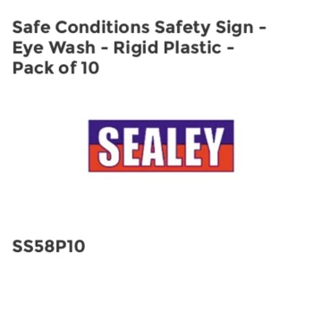 Safe Conditions Safety Sign - Eye Wash - Rigid Plastic - Pack of 10