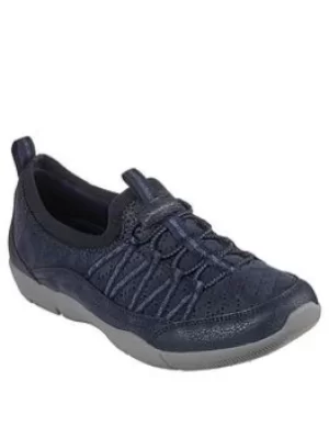 Skechers Be-lux First Dibs Bungee Slip On Trainers, Navy, Size 7, Women