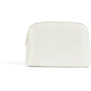 Ted Baker Crocala Croc Detail Debossed Makeup Bag - NUDE