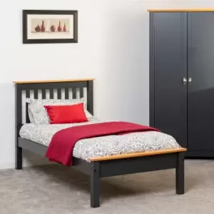 Monaco Low Foot End Bed Frame Charcoal (Grey)