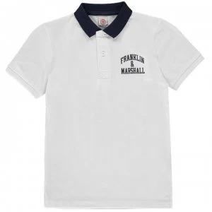 Franklin and Marshall Core Polo - Bright White