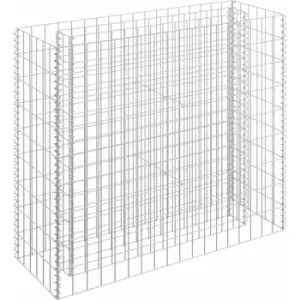 Gabion Raised Bed Galvanised Steel 90x30x90cm Vidaxl Silver