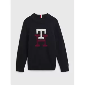 Tommy Hilfiger Bold Monogram Sweater - Blue