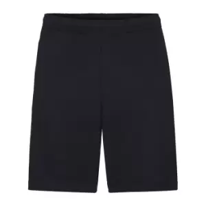 Fruit Of The Loom Mens Lightweight Casual Fleece Shorts (240 GSM) (M) (Black)