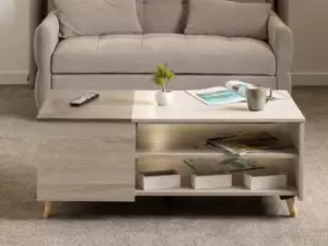 Seconique Aspen White Oak and Concrete Effect Coffee Table