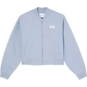 Calvin Klein Jeans Badge Bomber Heavyweight Knit - Blue