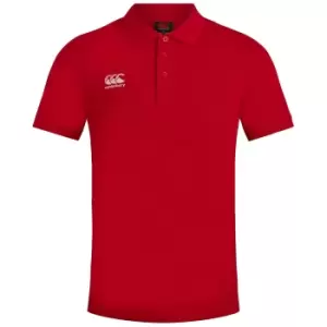 Canterbury Mens Waimak Short Sleeve Pique Polo Shirt (M) (Red)