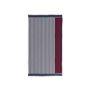 Helena Springfield Coastal Bath Towel, Navy/Red