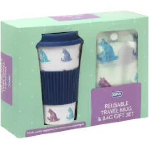 RSPCA Cats Travel Mug and Shopper Bag Gift Set