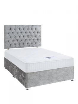 Luxe Collection By Silentnight Florence 1000 Memory Divan Bed And Storage Options Includes Headboard Silver