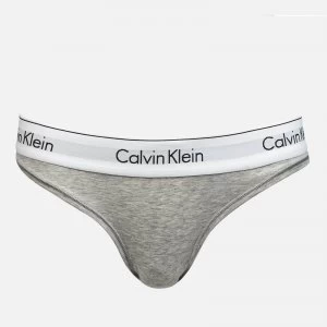 Calvin Klein Womens Modern Cotton Bikini Briefs - Grey Heather - M - Grey