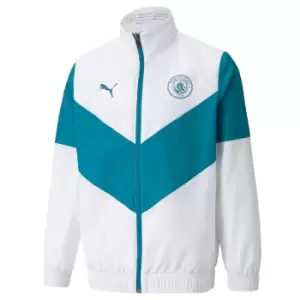 2021-2022 Man City Pre Match Jacket (White) - Kids