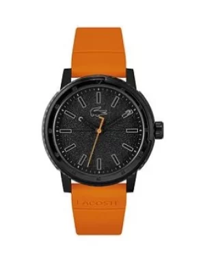 Lacoste Black Dial Orange Strap Watch