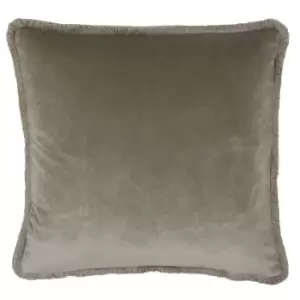 Paoletti Freya Velvet Cushion Taupe