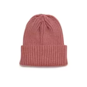 I Saw It First Soft Rib Knit Beanie Hat - Pink