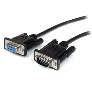 StarTech 2m Straight Through DB9 RS232 Serial Cable Black